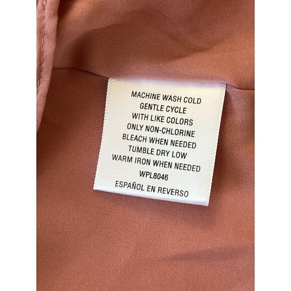 Bar III Cold Shoulder Chiffon Dress Bronzed Rose Size M NWT - Picture 4 of 11